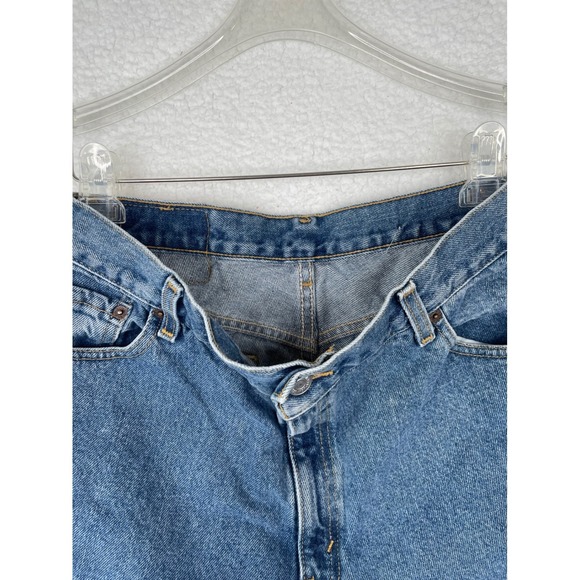 Levis 550 Vintage High Rise Relaxed Fit Cutoff Denim Shorts Blue Womens 30 - Picture 9 of 9